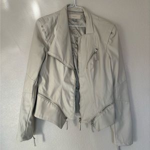 Blank NYC Cream Leather Jacket, Size L